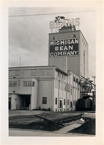 (MICHIGAN BEAN COMPANY) A mini archive with 100 diverse photographs showing varied aspects of the business, including the factory and e